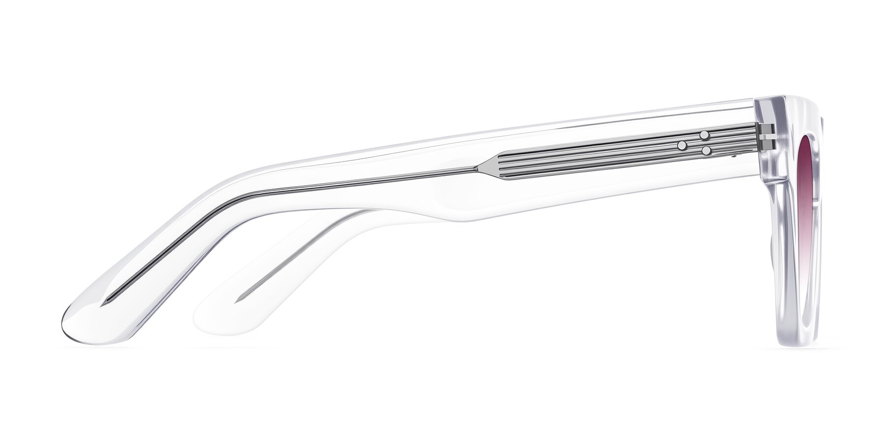 Side of Padulla in Clear with Wine Gradient Lenses