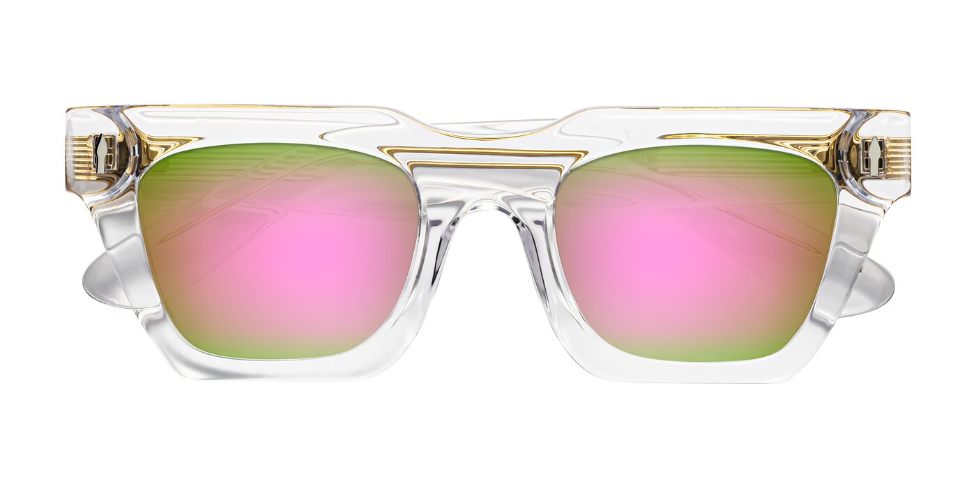 Padulla - Clear Flash Mirrored Sunglasses