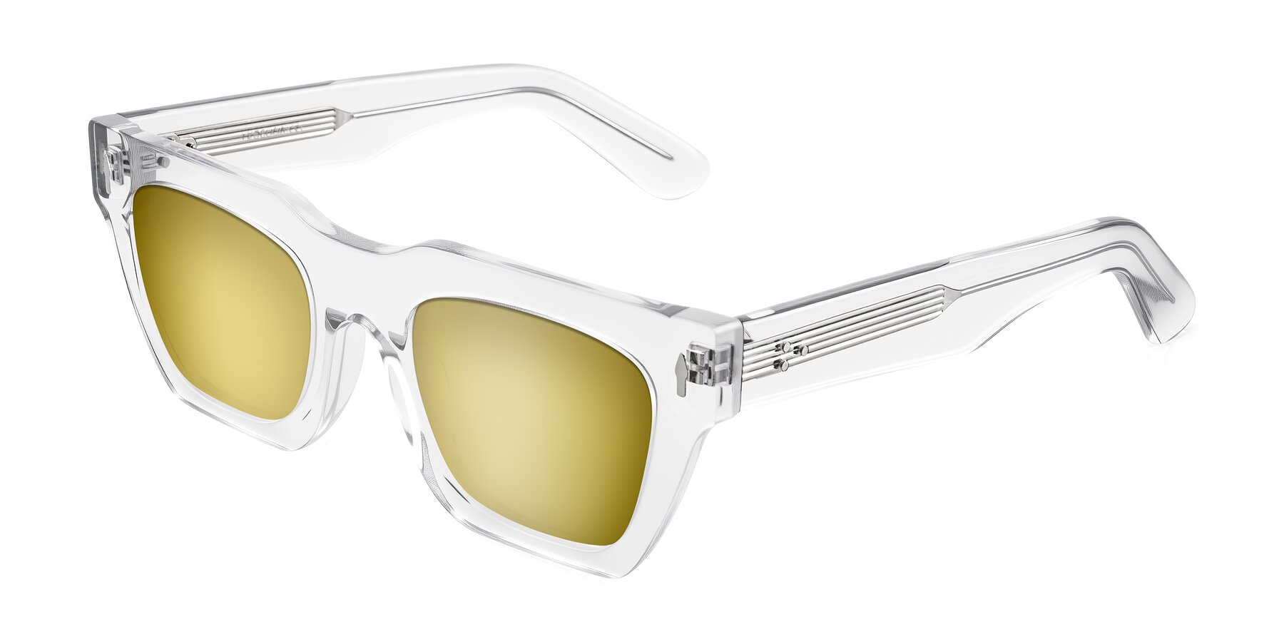 Angle of Padulla in Clear with Gold Mirrored Lenses