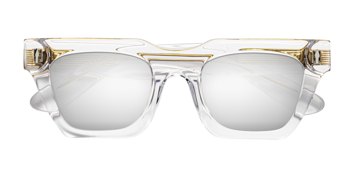 Padulla - Clear Flash Mirrored Sunglasses