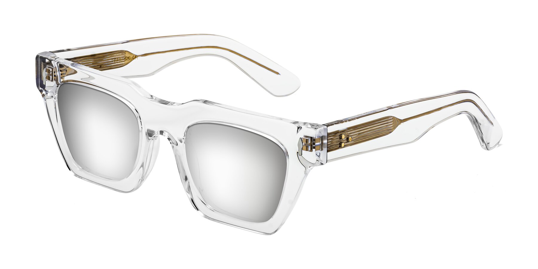 Angle of Padulla in Clear with Silver Mirrored Lenses