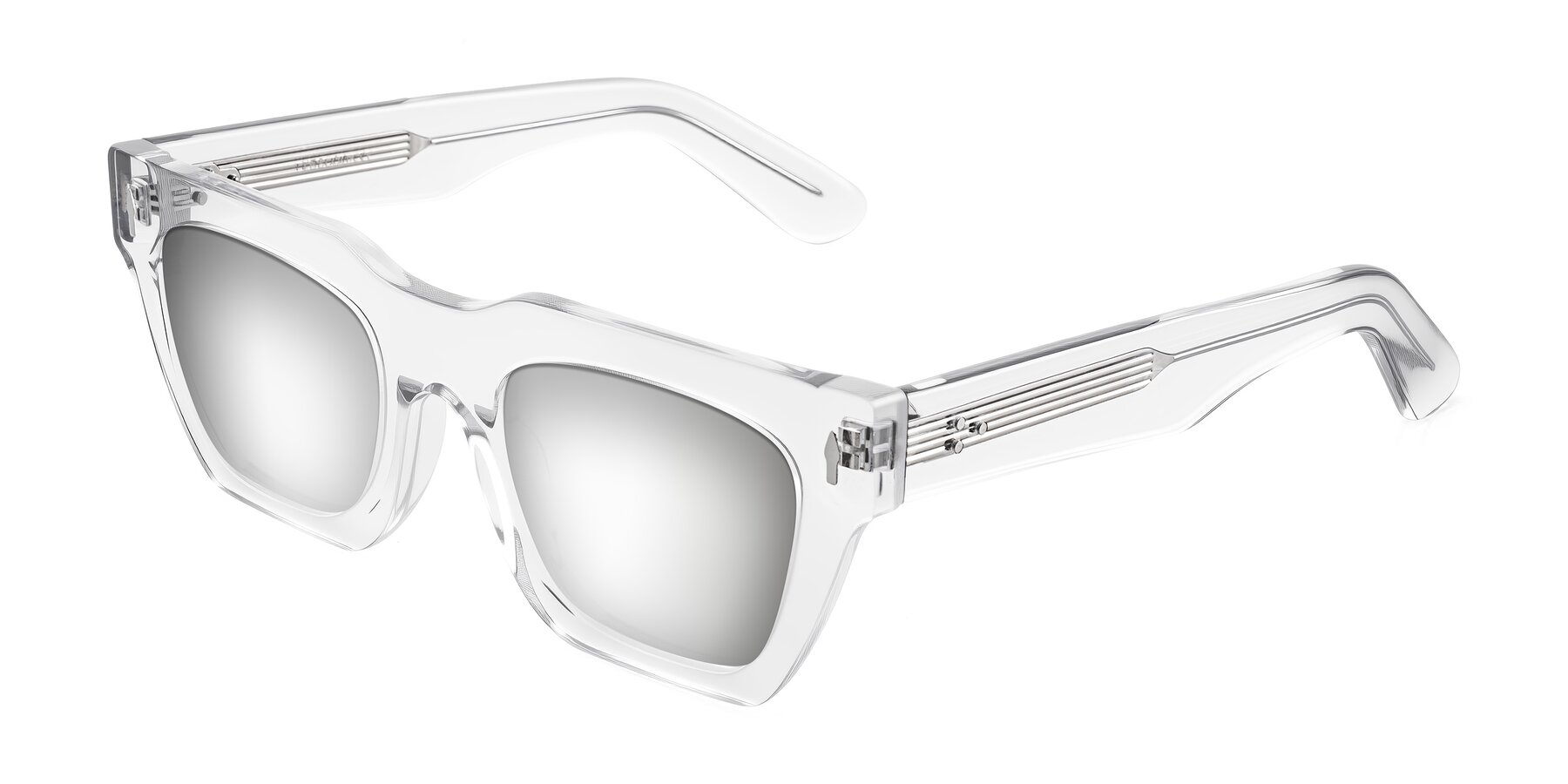 Angle of Padulla in Clear with Silver Mirrored Lenses