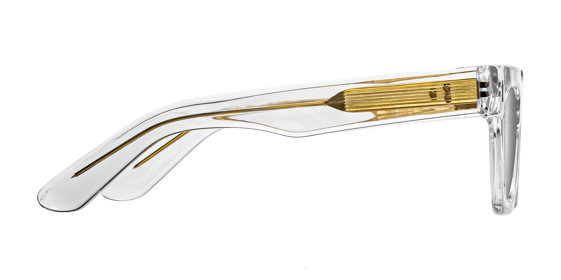 Side of Padulla in Clear with Silver Mirrored Lenses