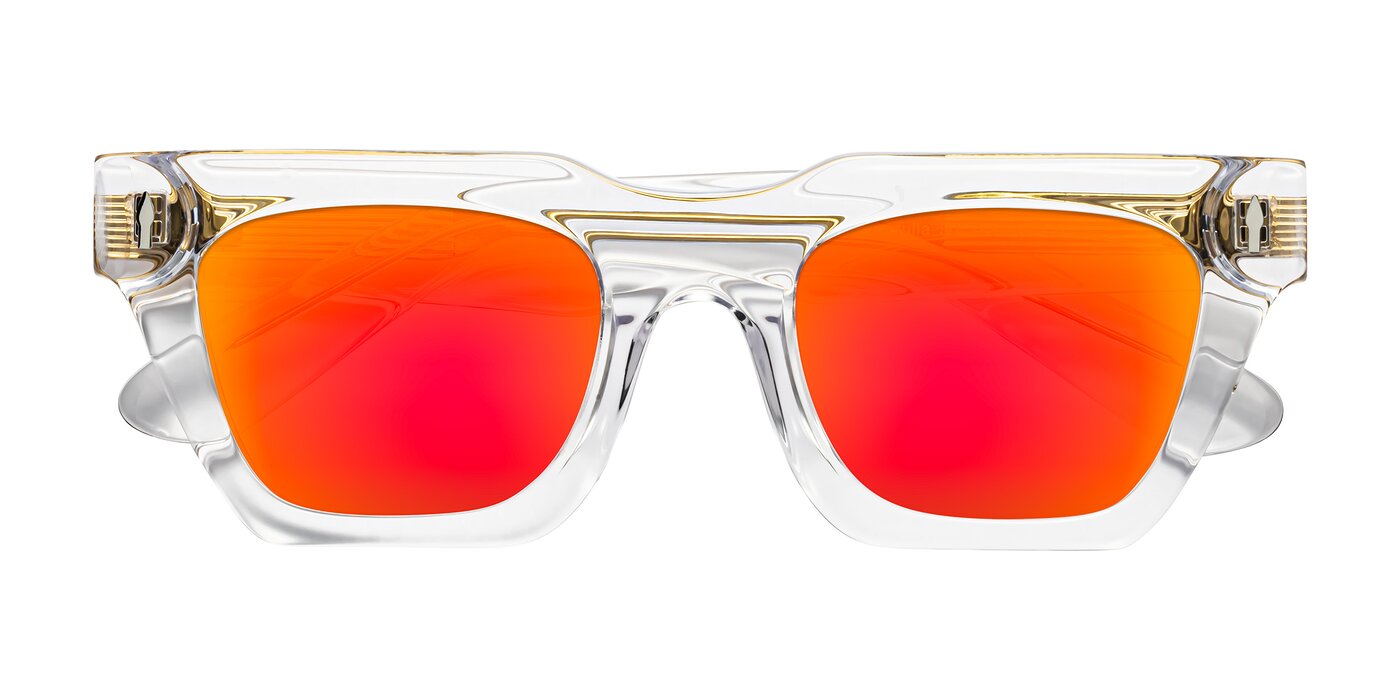 Padulla - Clear Flash Mirrored Sunglasses