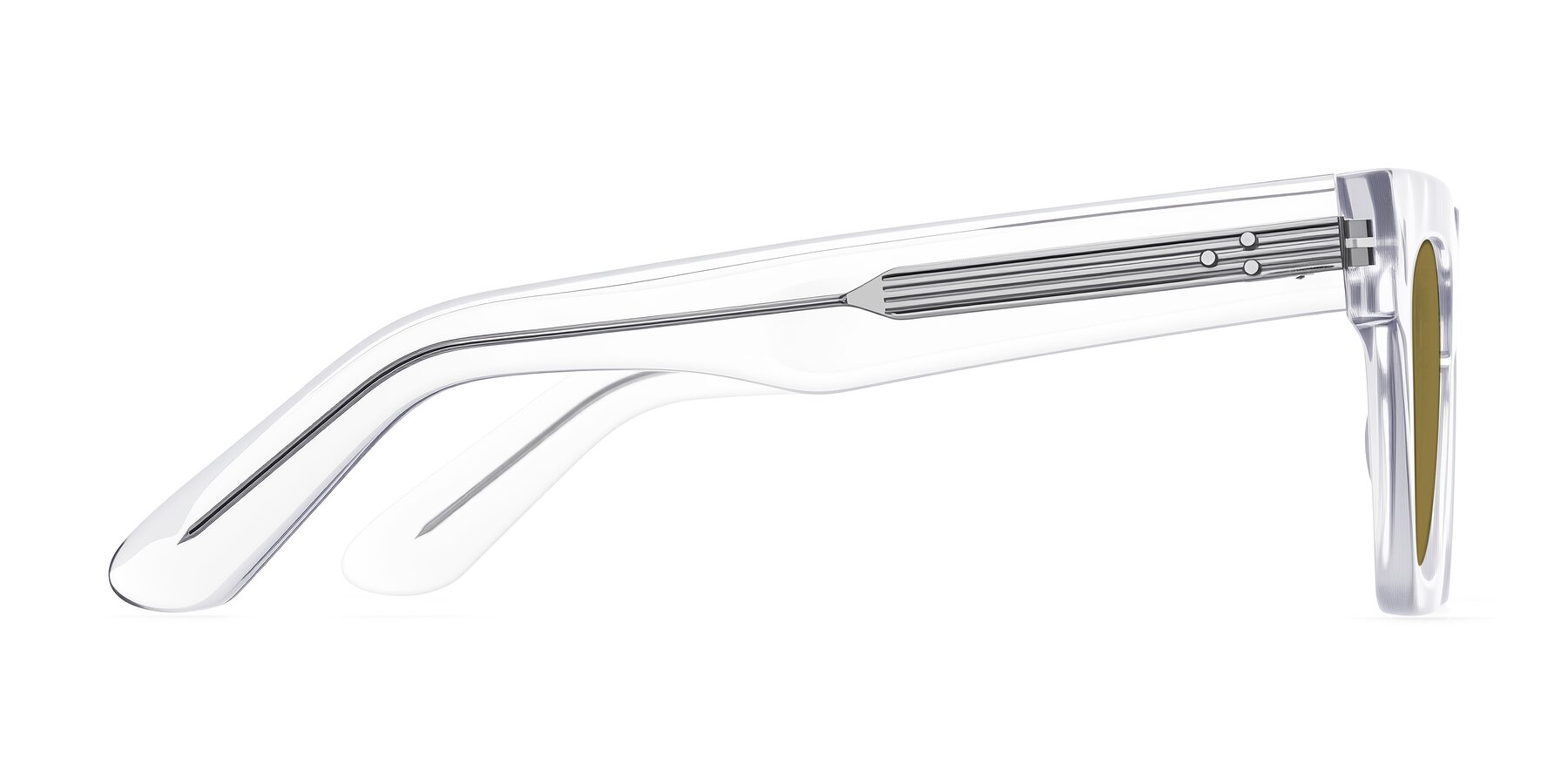 Side of Padulla in Clear with Brown Polarized Lenses