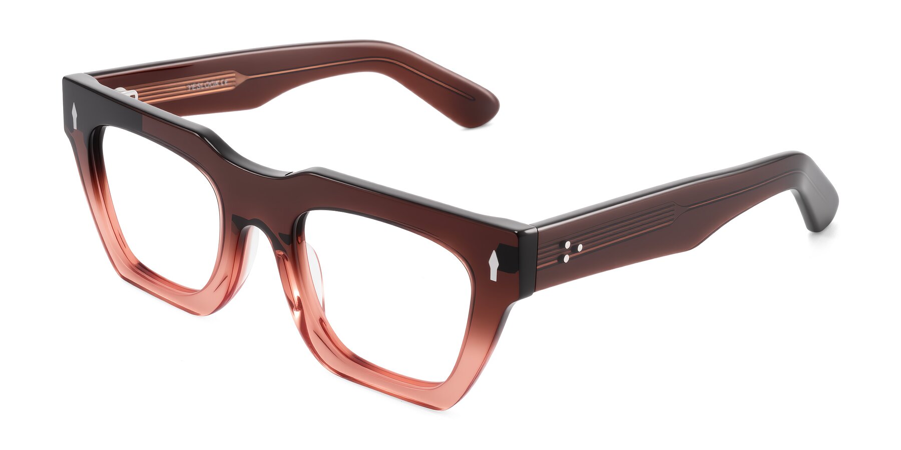Angle of Padulla in Gradient Brown with Clear Blue Light Blocking Lenses