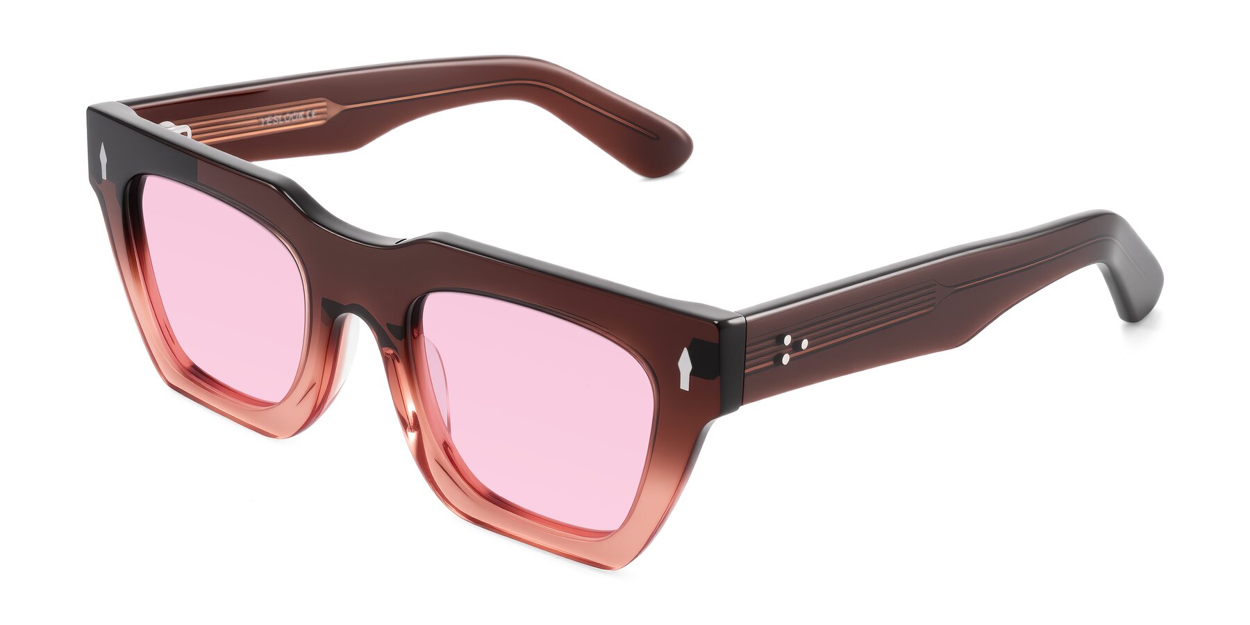 Angle of Padulla in Gradient Brown with Light Pink Tinted Lenses