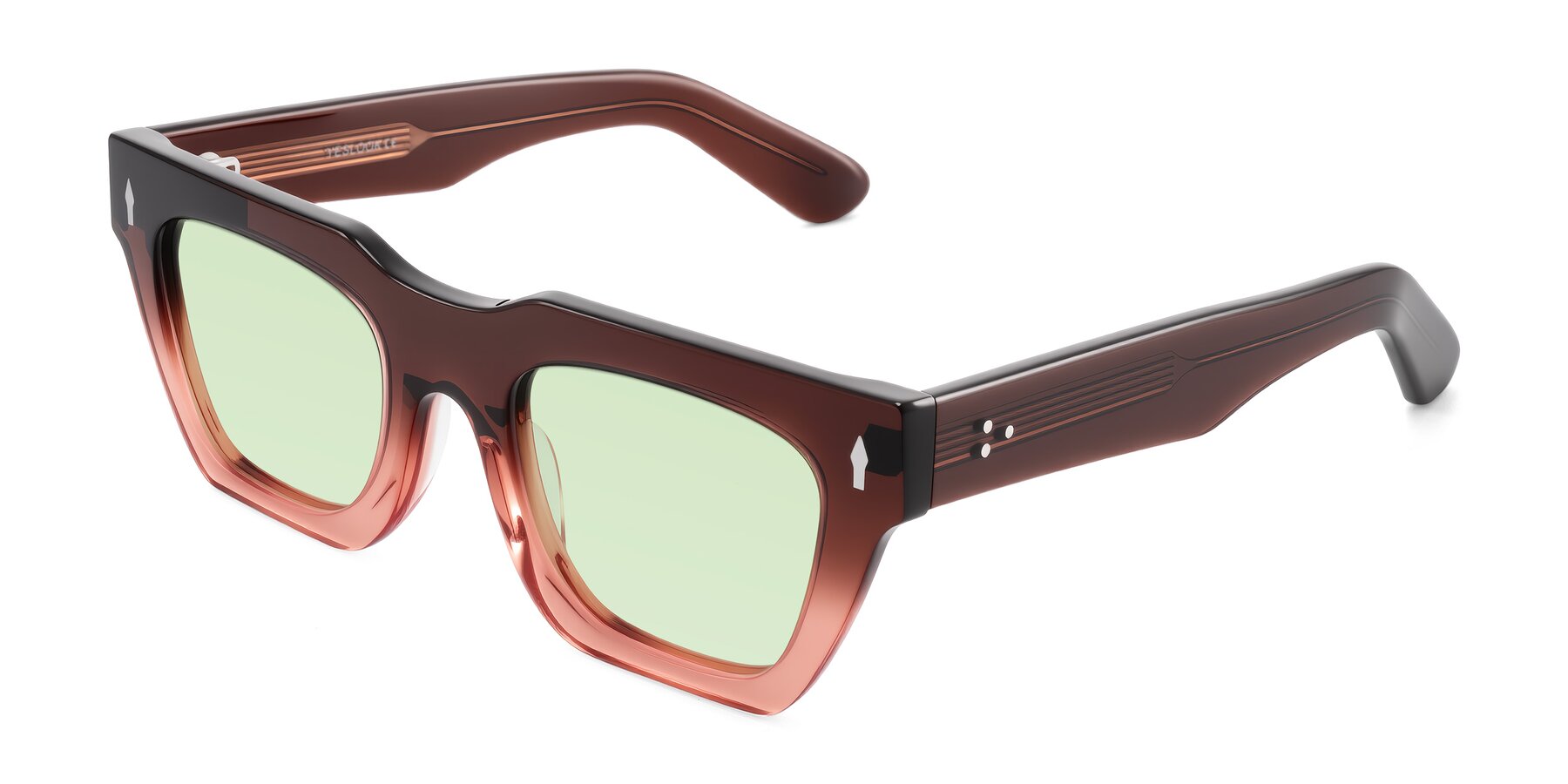 Angle of Padulla in Gradient Brown with Light Green Tinted Lenses