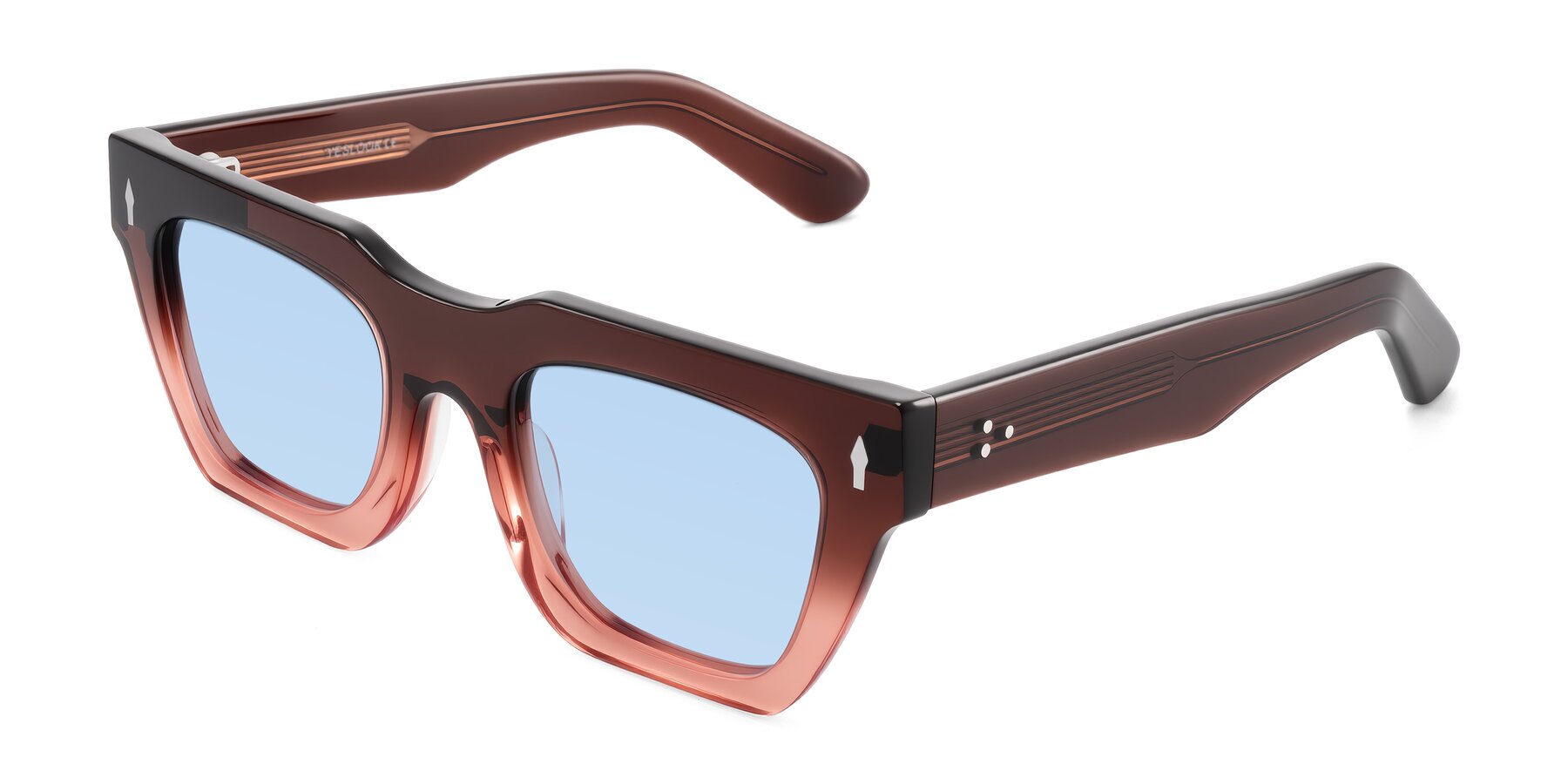 Angle of Padulla in Gradient Brown with Light Blue Tinted Lenses