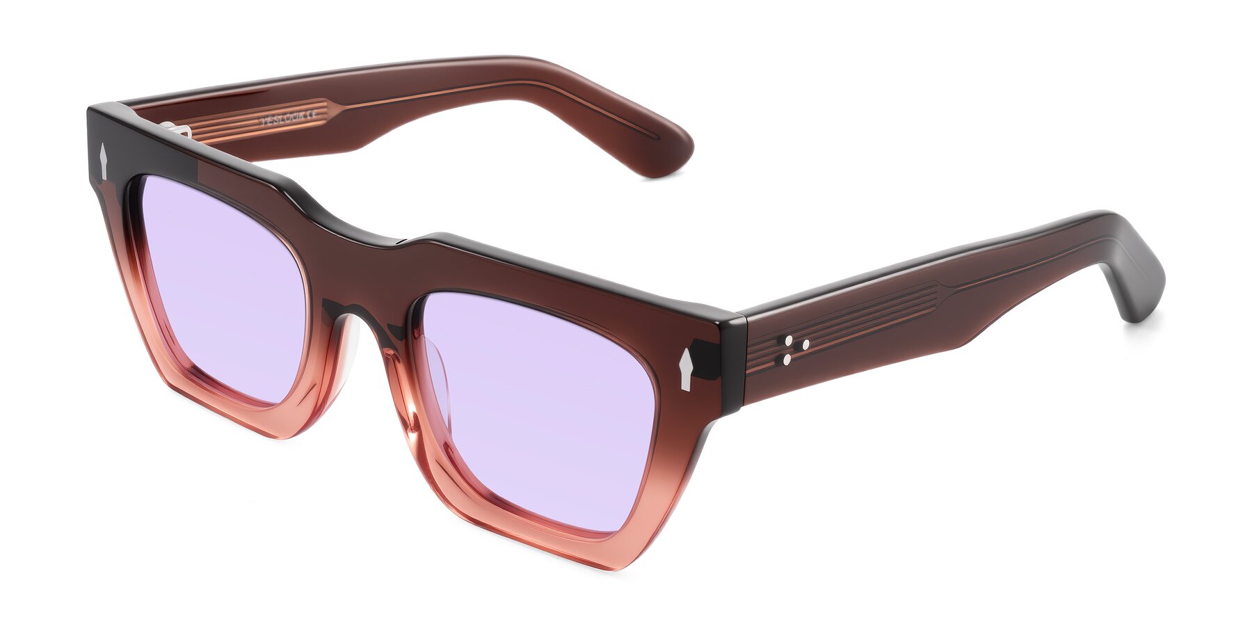 Angle of Padulla in Gradient Brown with Light Purple Tinted Lenses