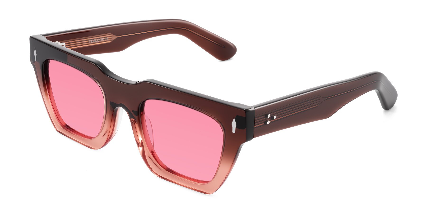 Angle of Padulla in Gradient Brown with Pink Tinted Lenses
