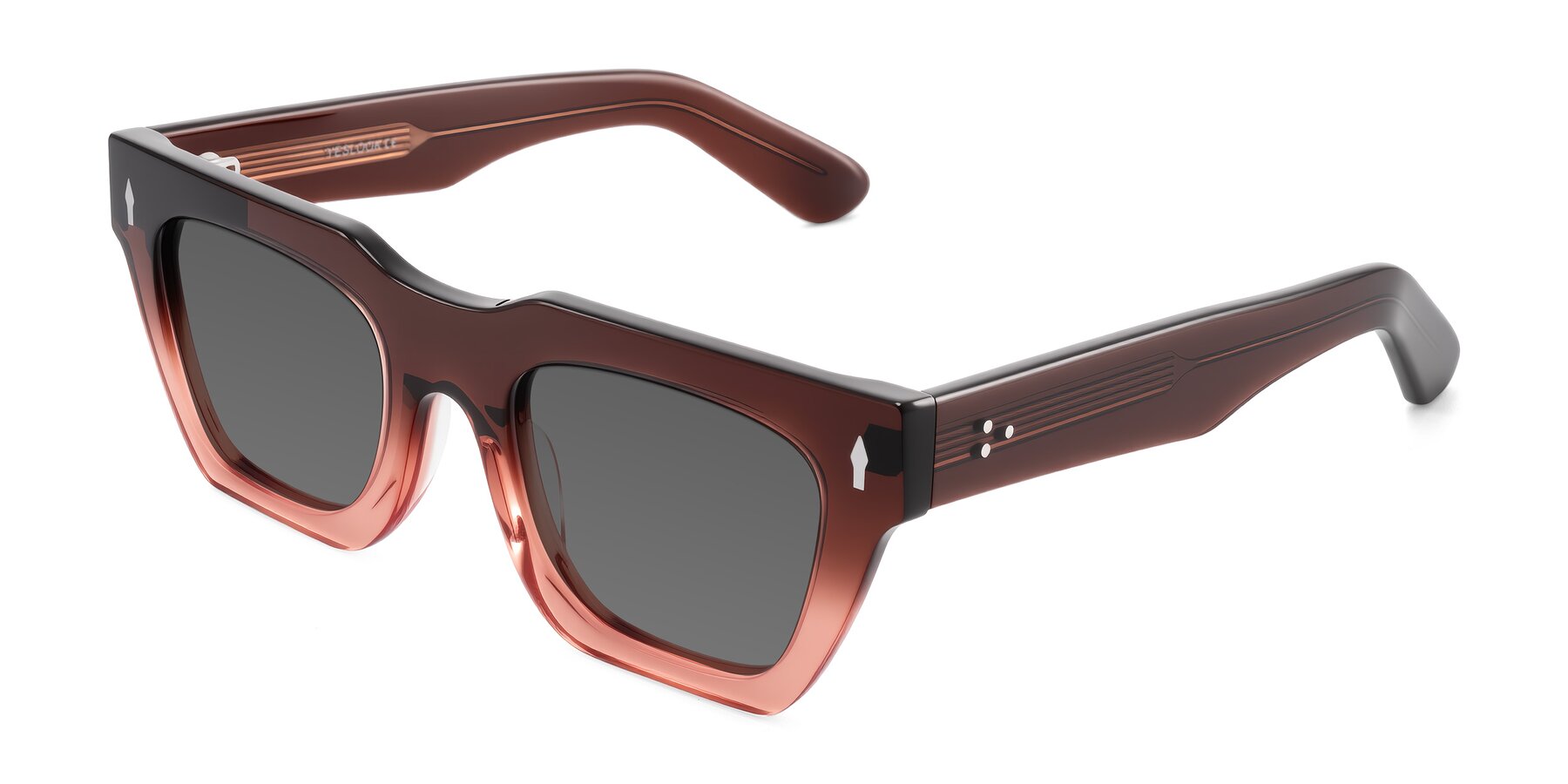 Angle of Padulla in Gradient Brown with Medium Gray Tinted Lenses