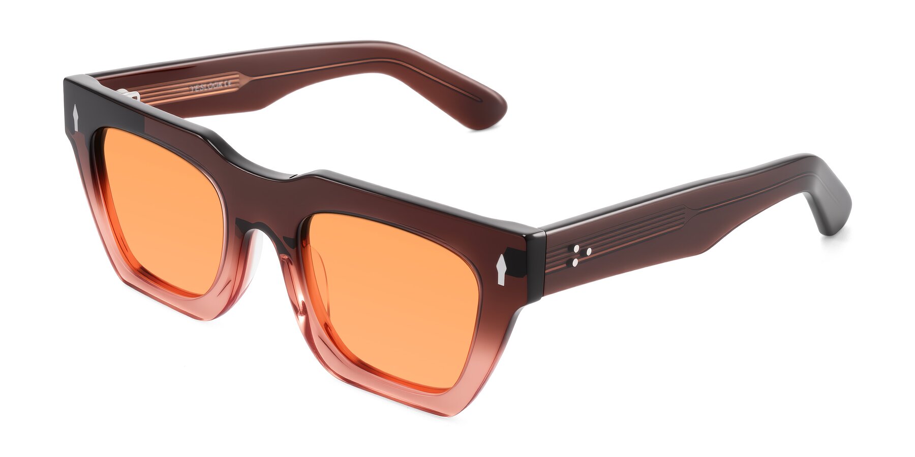 Angle of Padulla in Gradient Brown with Medium Orange Tinted Lenses