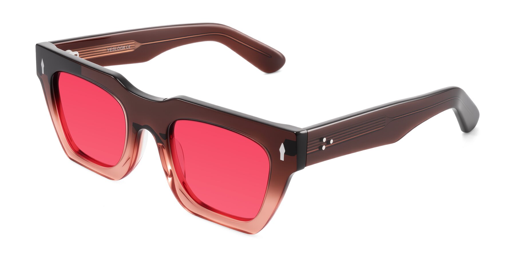 Angle of Padulla in Gradient Brown with Red Tinted Lenses