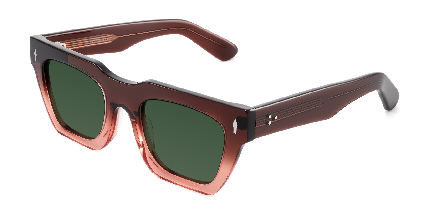 Angle of Padulla in Gradient Brown with Green Tinted Lenses