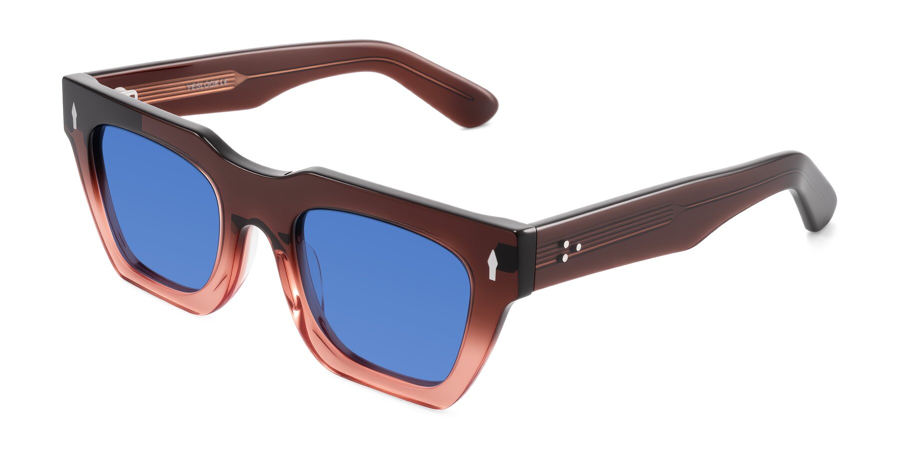 Angle of Padulla in Gradient Brown with Blue Tinted Lenses