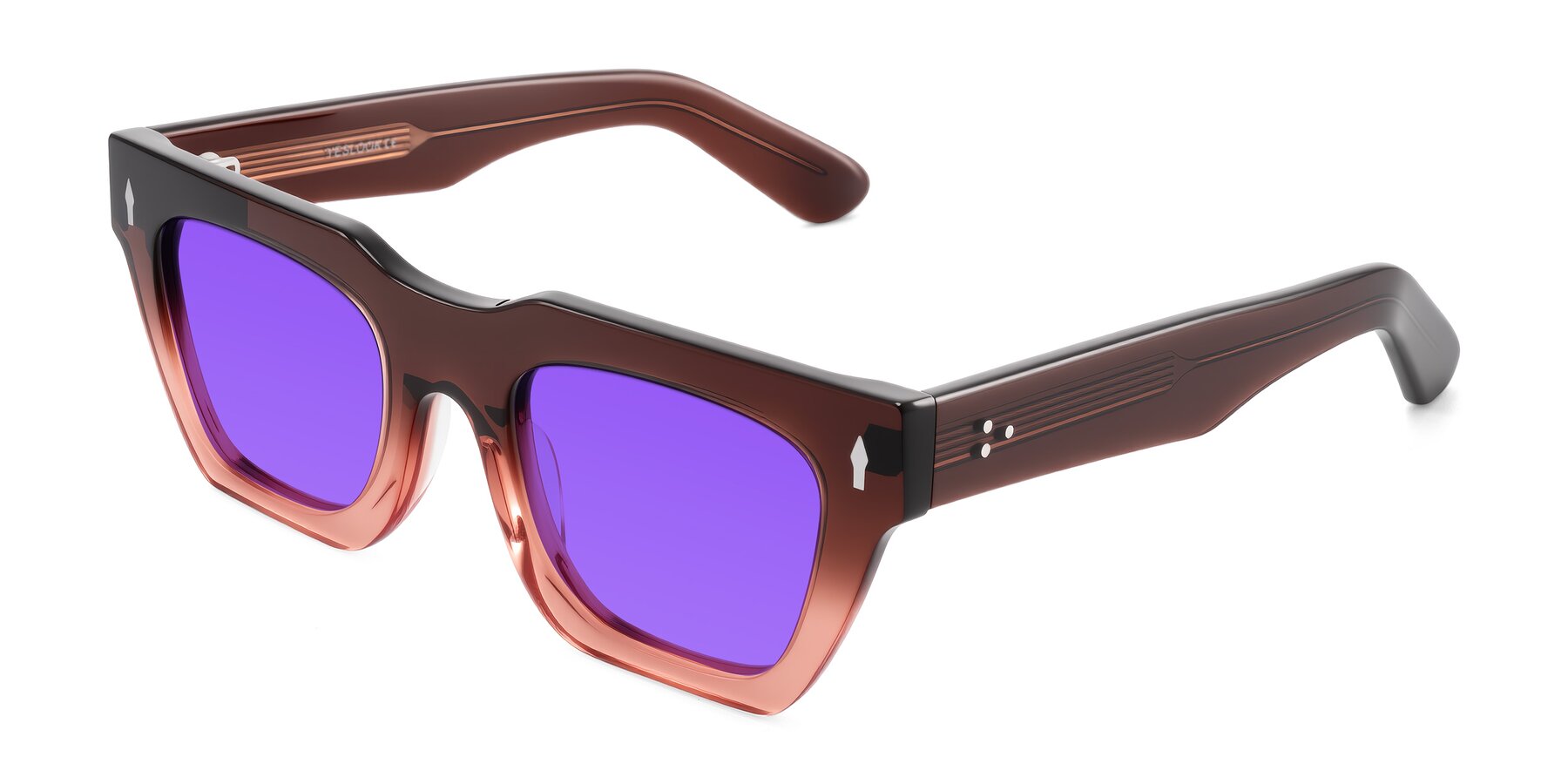Angle of Padulla in Gradient Brown with Purple Tinted Lenses
