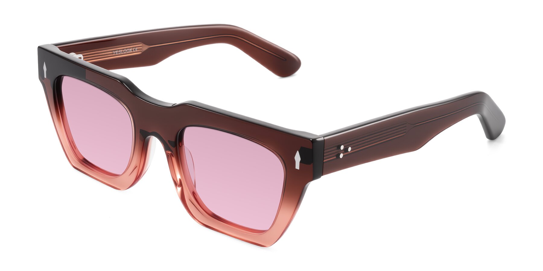 Angle of Padulla in Gradient Brown with Light Wine Tinted Lenses
