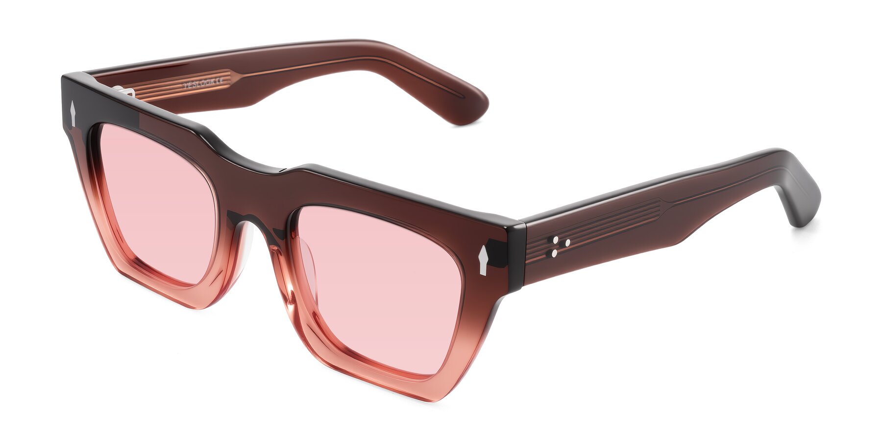Angle of Padulla in Gradient Brown with Light Garnet Tinted Lenses