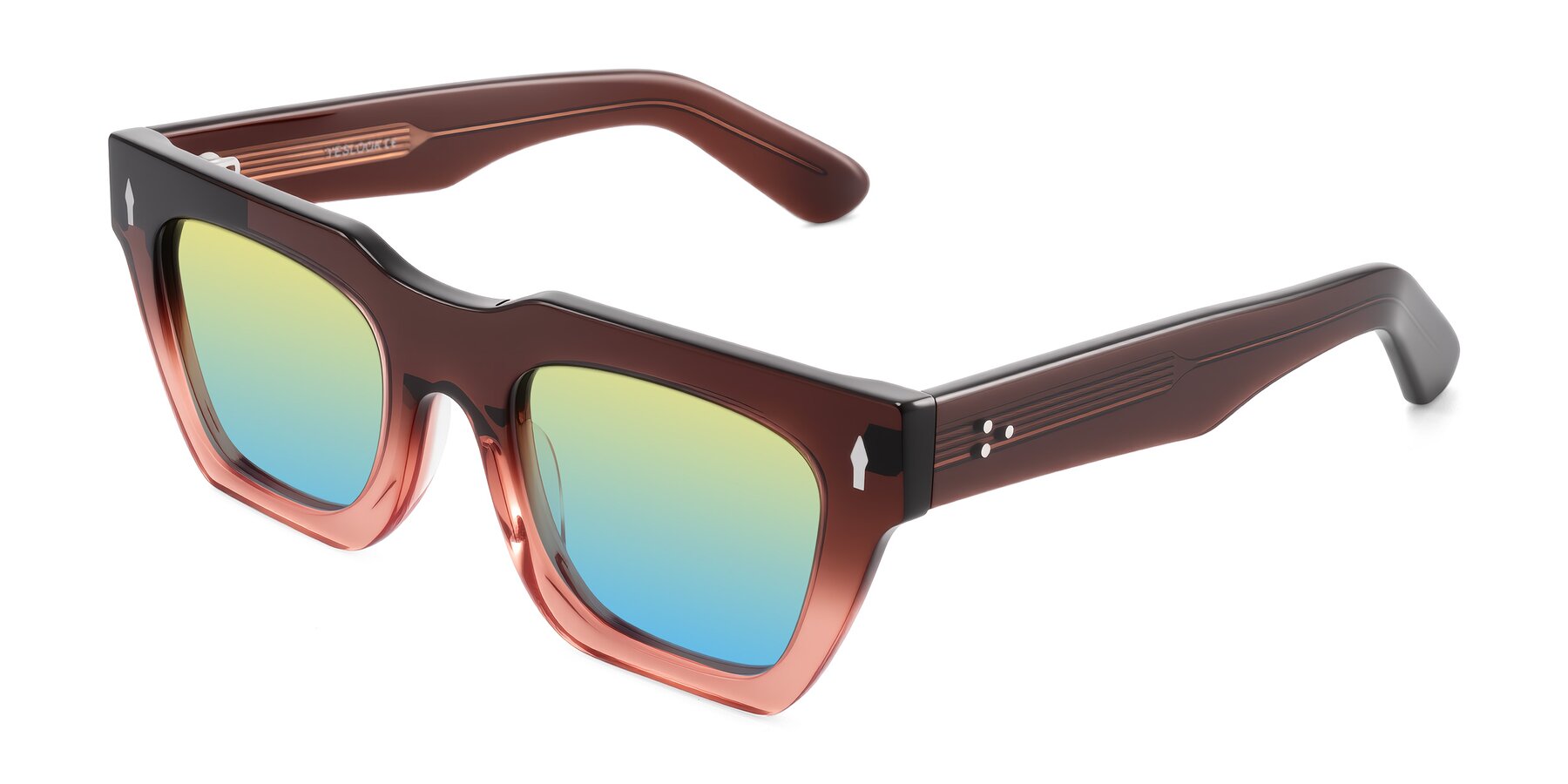 Angle of Padulla in Gradient Brown with Yellow / Blue Gradient Lenses