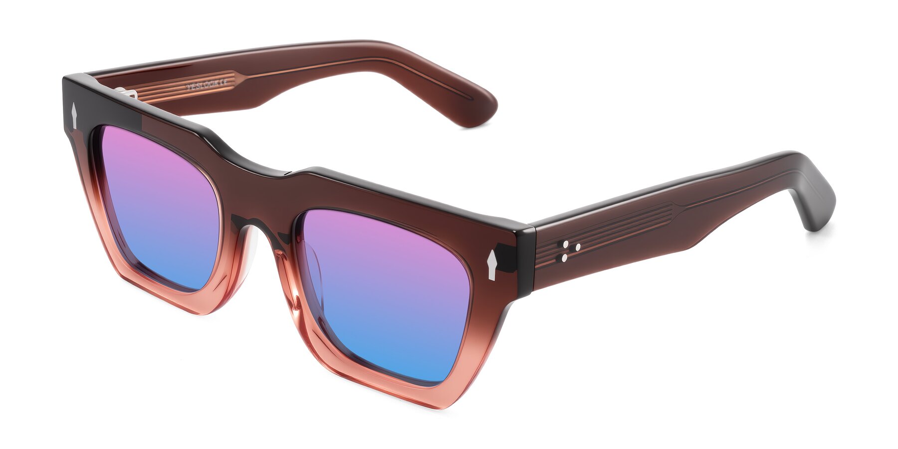 Angle of Padulla in Gradient Brown with Pink / Blue Gradient Lenses