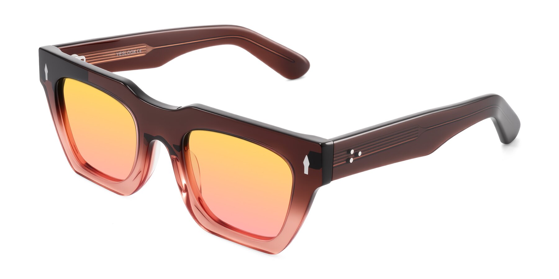 Angle of Padulla in Gradient Brown with Yellow / Pink Gradient Lenses