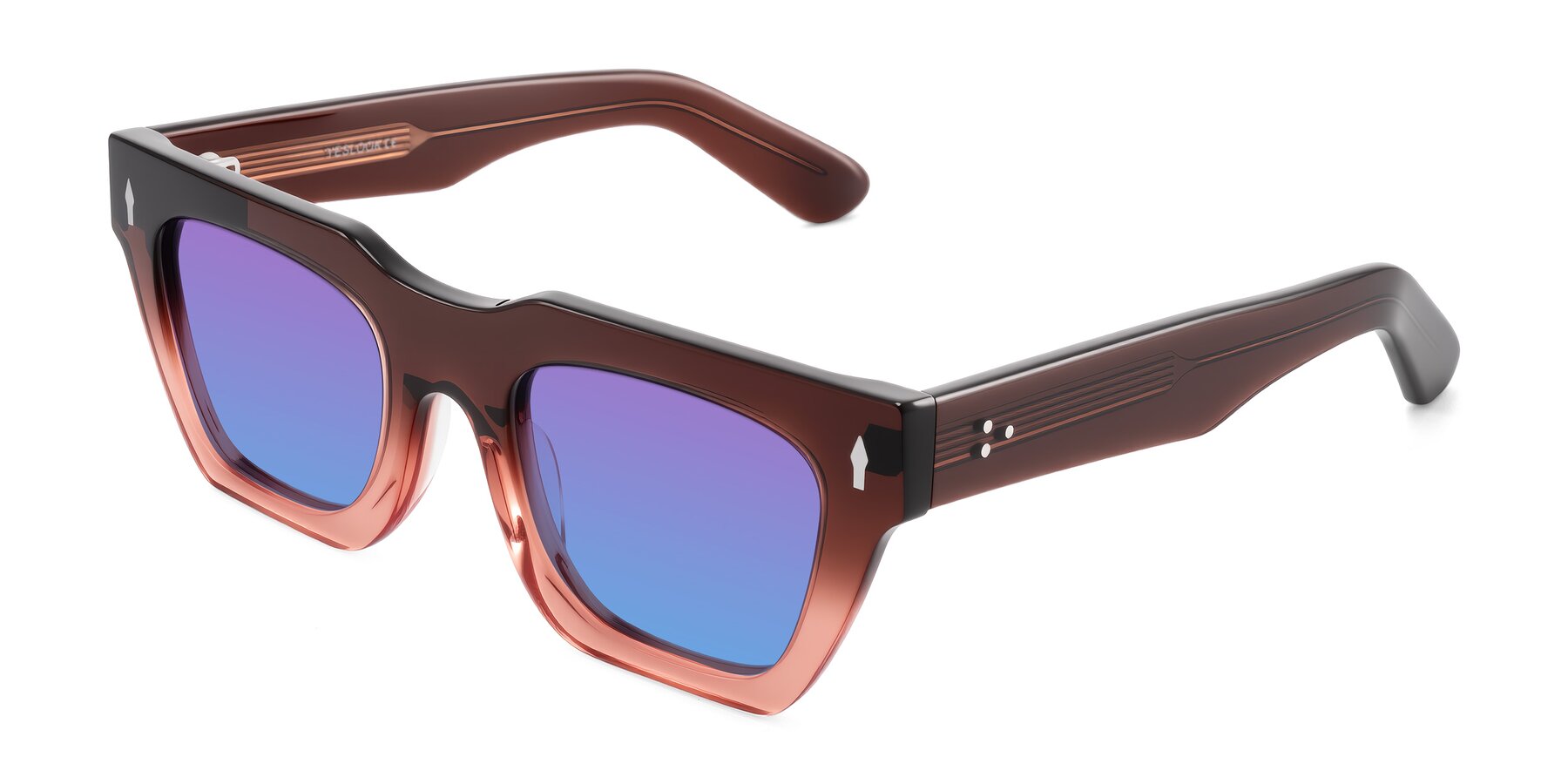 Angle of Padulla in Gradient Brown with Purple / Blue Gradient Lenses