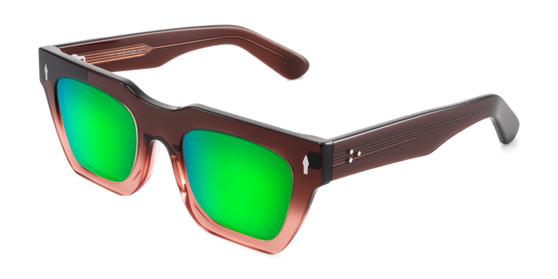 Angle of Padulla in Gradient Brown with Green Mirrored Lenses