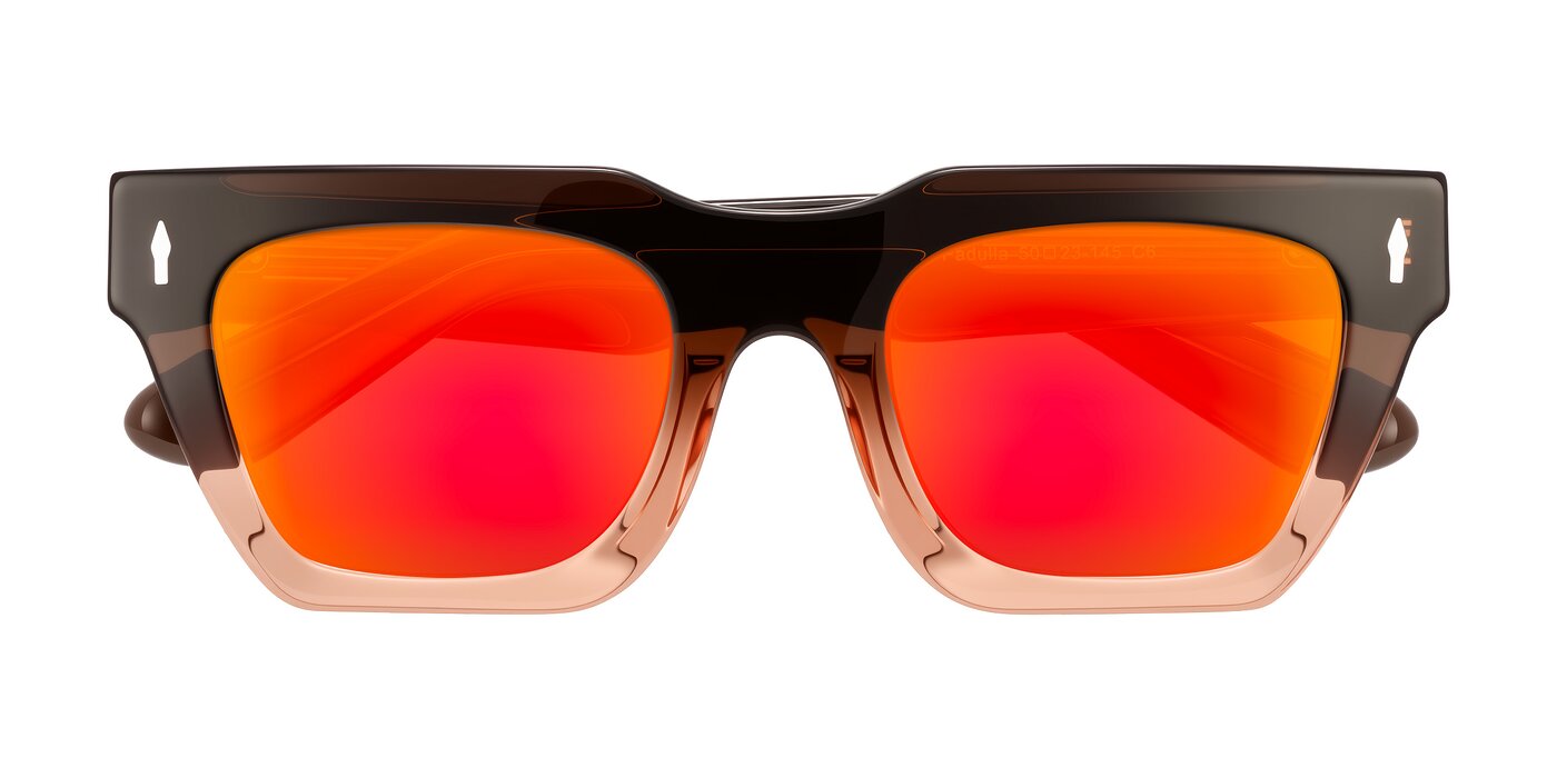 Padulla - Gradient Brown Flash Mirrored Sunglasses