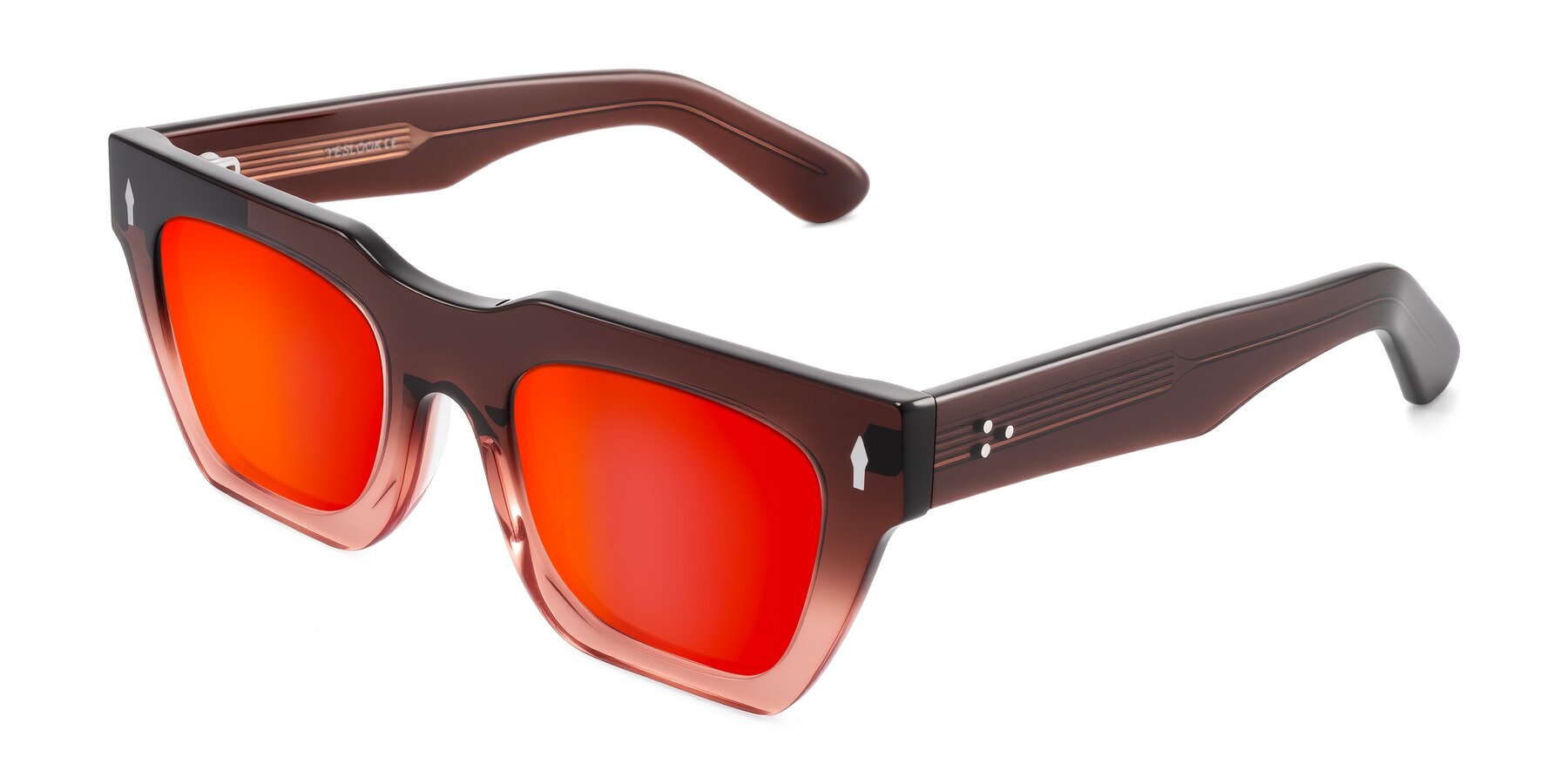 Angle of Padulla in Gradient Brown with Red Gold Mirrored Lenses