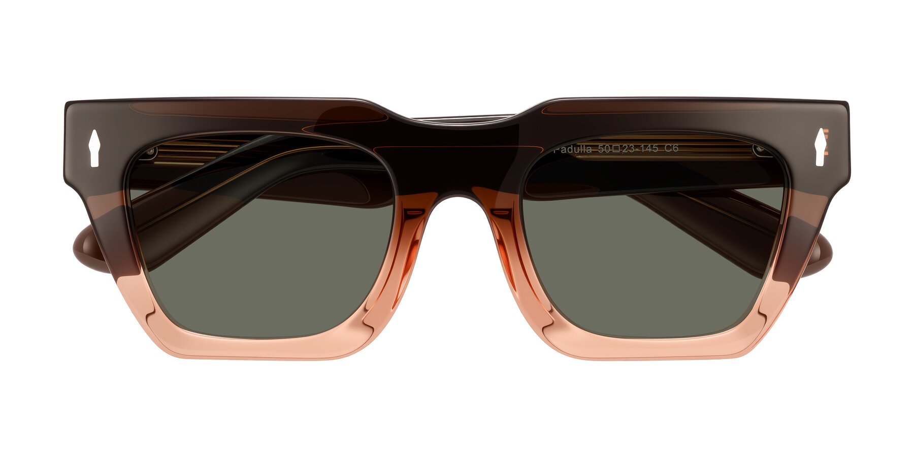 Folded Front of Padulla in Gradient Brown with Gray Polarized Lenses