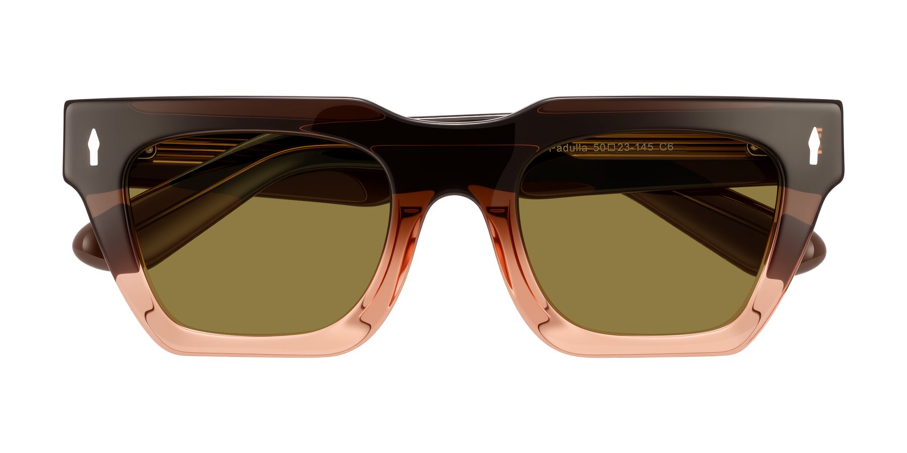 Folded Front of Padulla in Gradient Brown with Brown Polarized Lenses