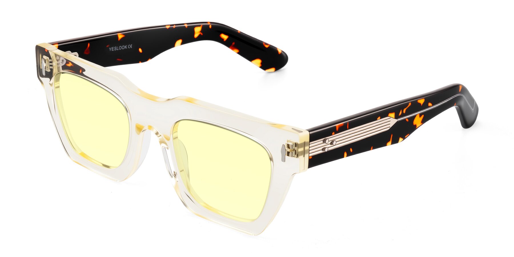 Angle of Padulla in Light Yellow/Tortoise with Light Yellow Tinted Lenses