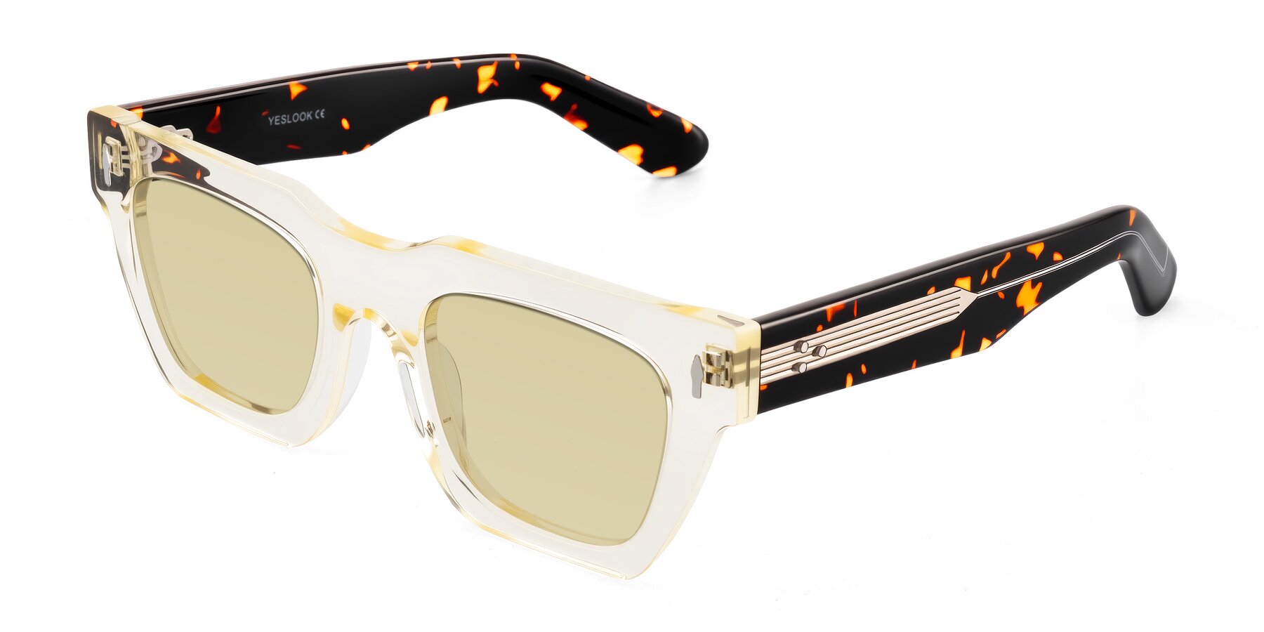 Angle of Padulla in Light Yellow/Tortoise with Light Champagne Tinted Lenses