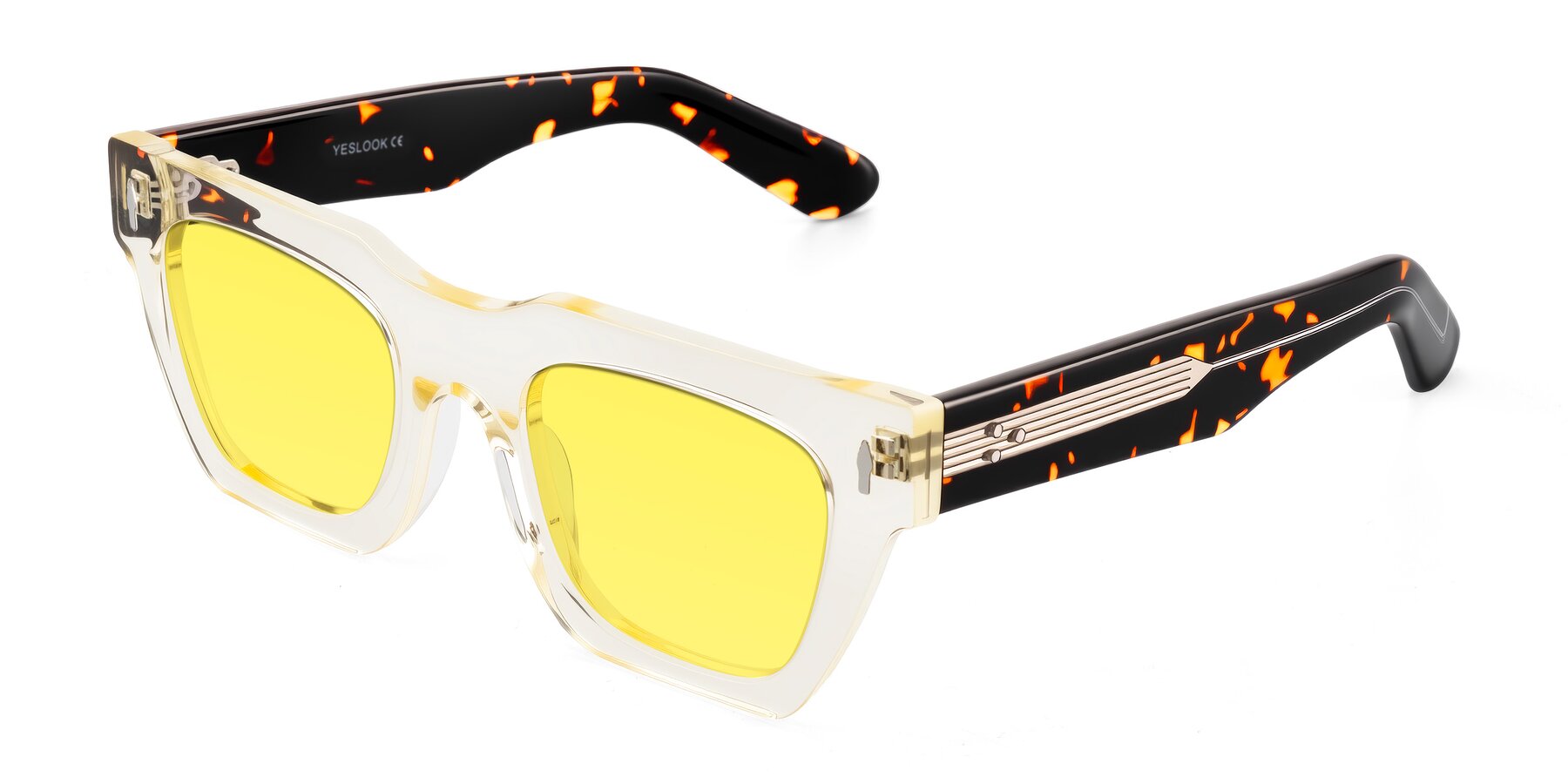 Angle of Padulla in Light Yellow/Tortoise with Medium Yellow Tinted Lenses