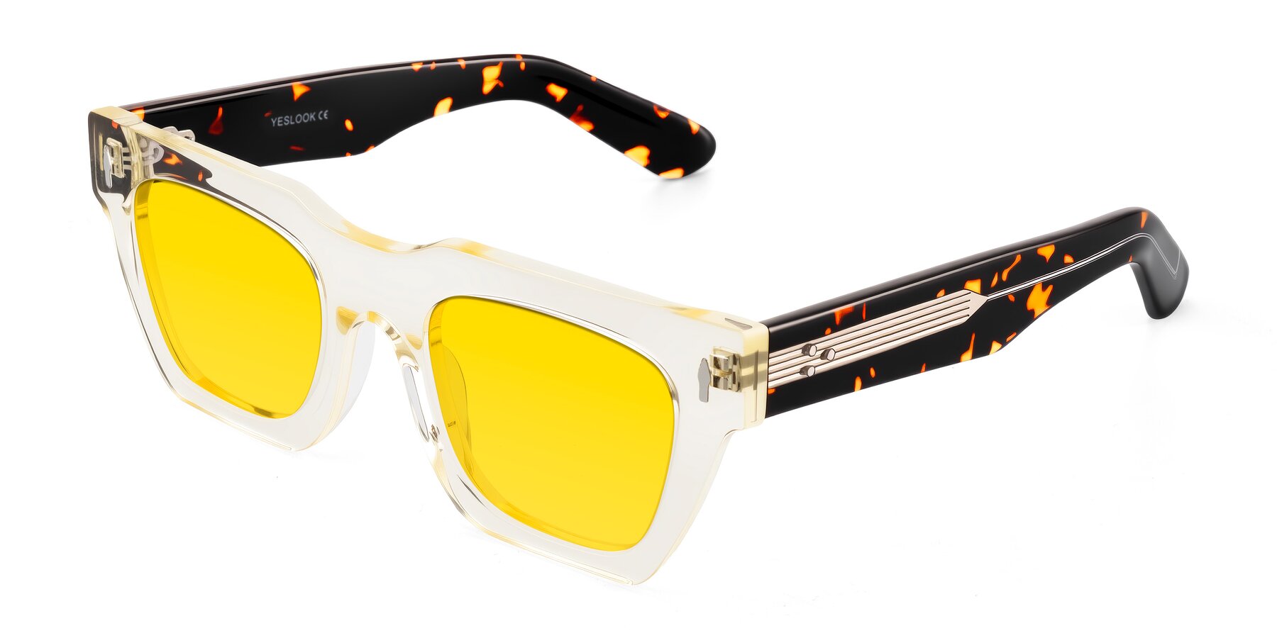 Angle of Padulla in Light Yellow/Tortoise with Yellow Tinted Lenses