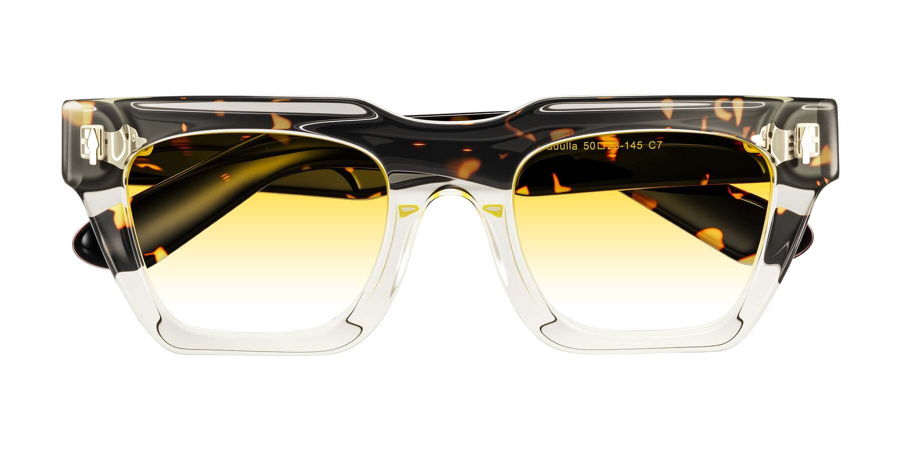 Folded Front of Padulla in Light Yellow/Tortoise with Yellow Gradient Lenses