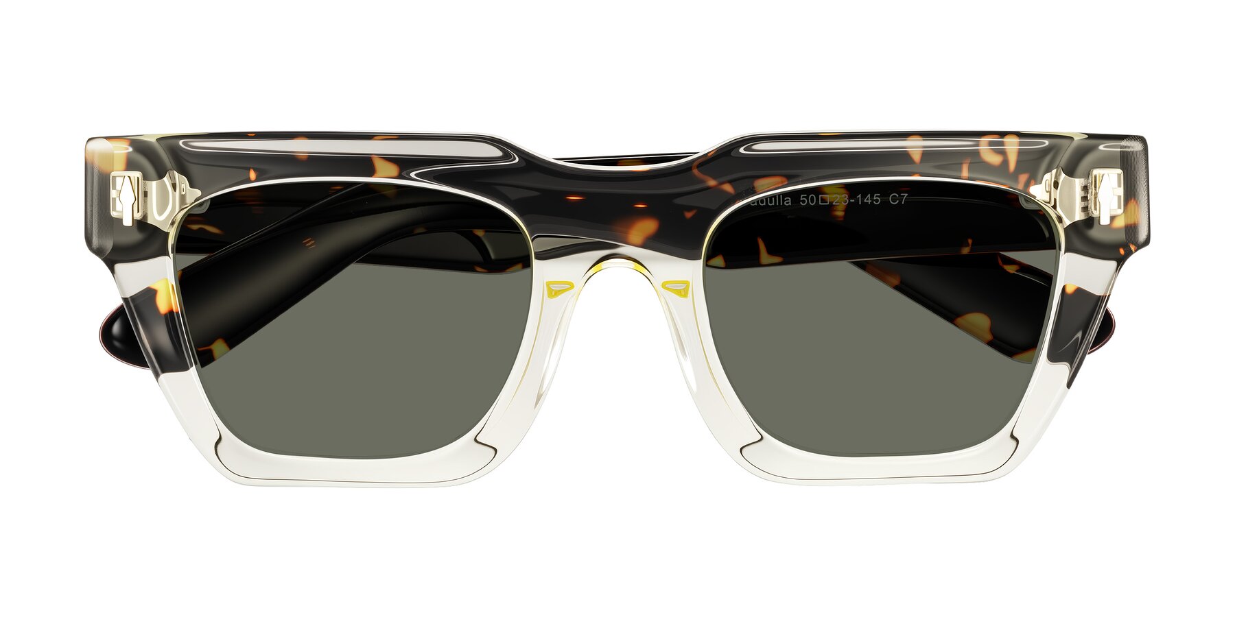 Folded Front of Padulla in Light Yellow/Tortoise with Gray Polarized Lenses