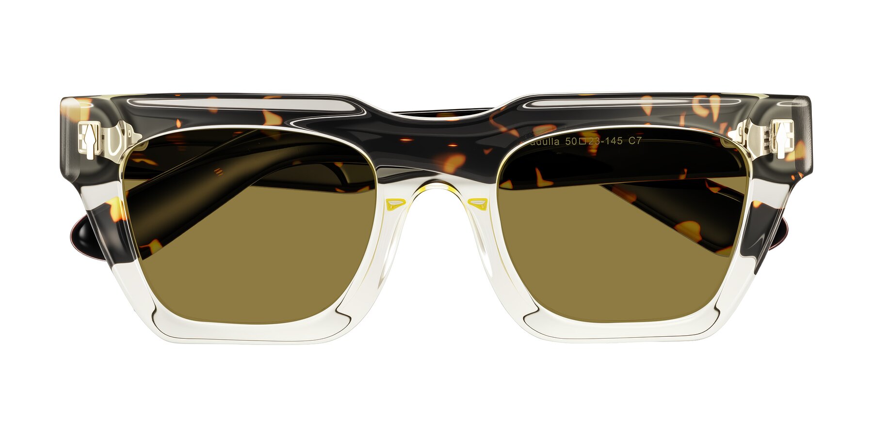 Folded Front of Padulla in Light Yellow/Tortoise with Brown Polarized Lenses