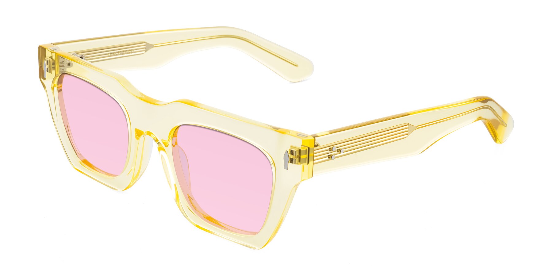 Angle of Padulla in Champagne with Light Pink Tinted Lenses