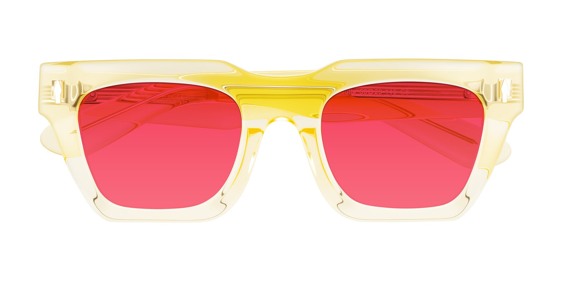 Folded Front of Padulla in Champagne with Red Tinted Lenses