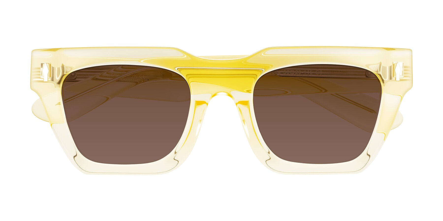 Folded Front of Padulla in Champagne with Brown Tinted Lenses