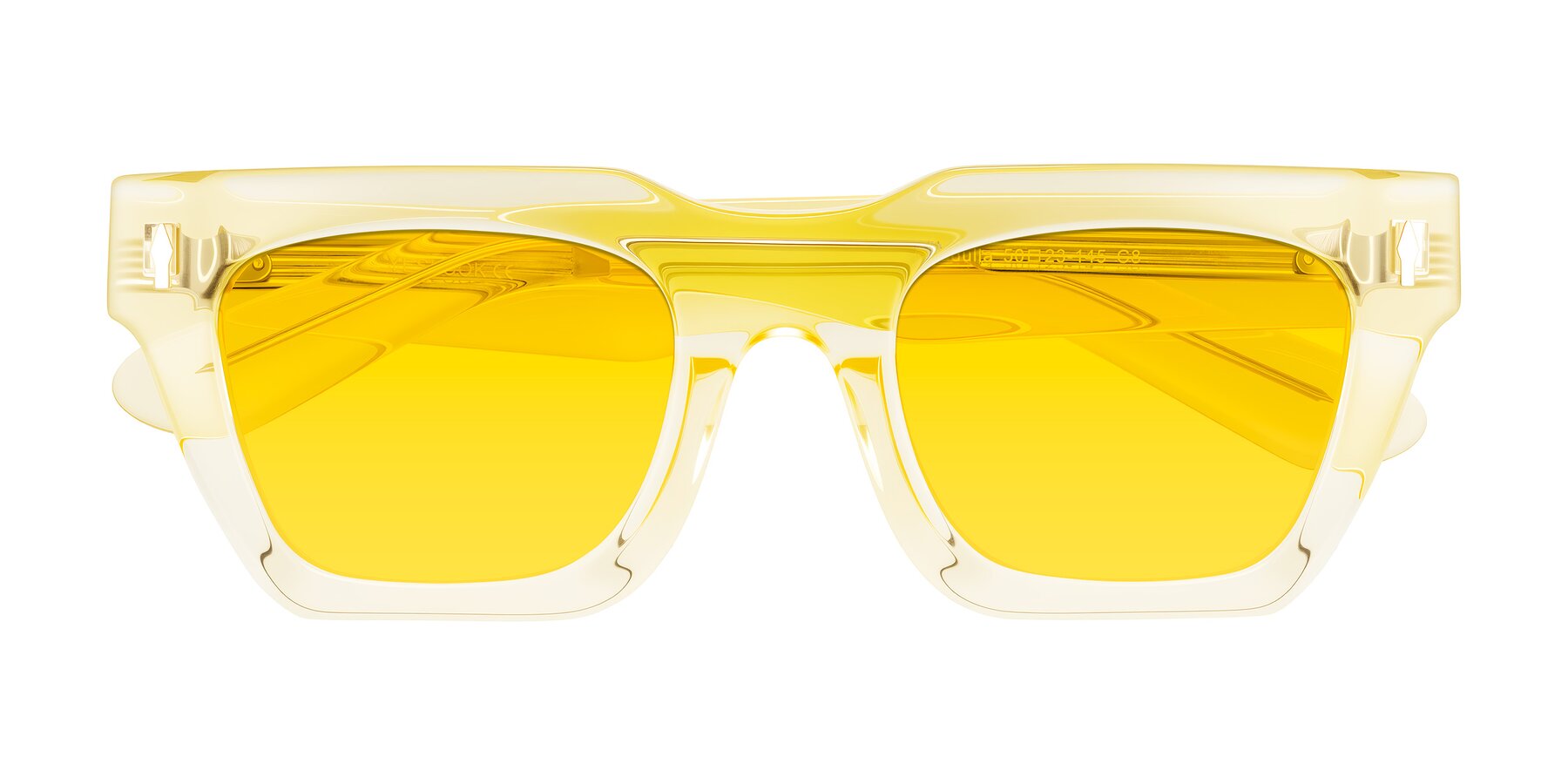 Folded Front of Padulla in Champagne with Yellow Tinted Lenses