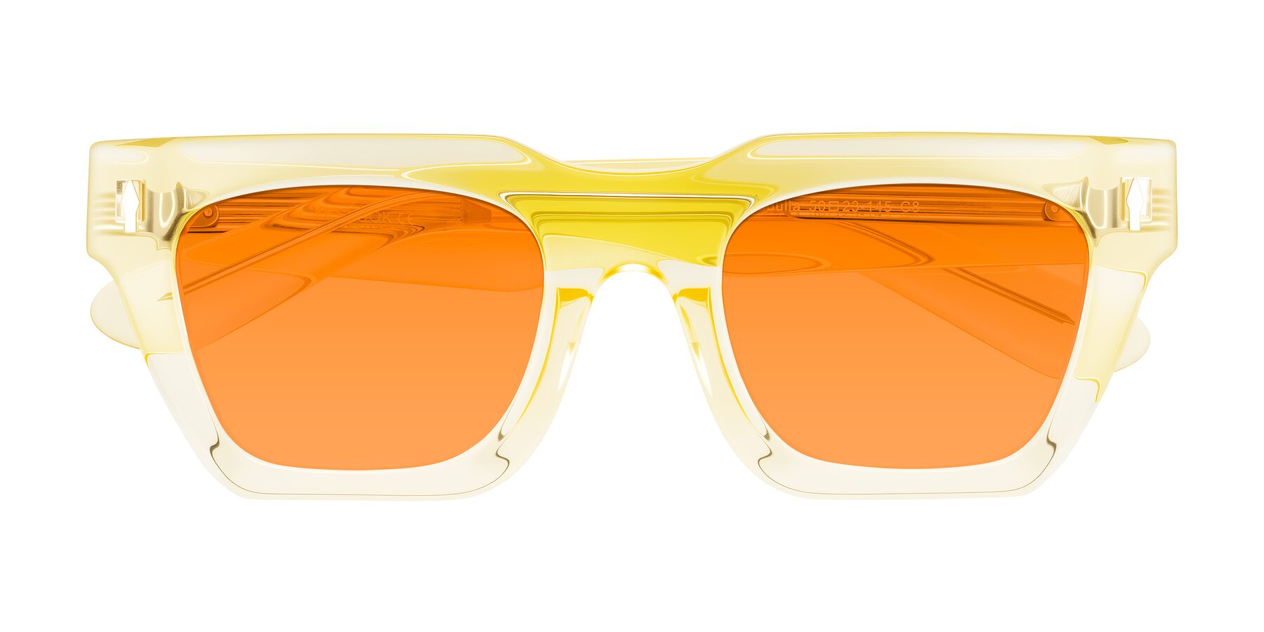 Folded Front of Padulla in Champagne with Orange Tinted Lenses