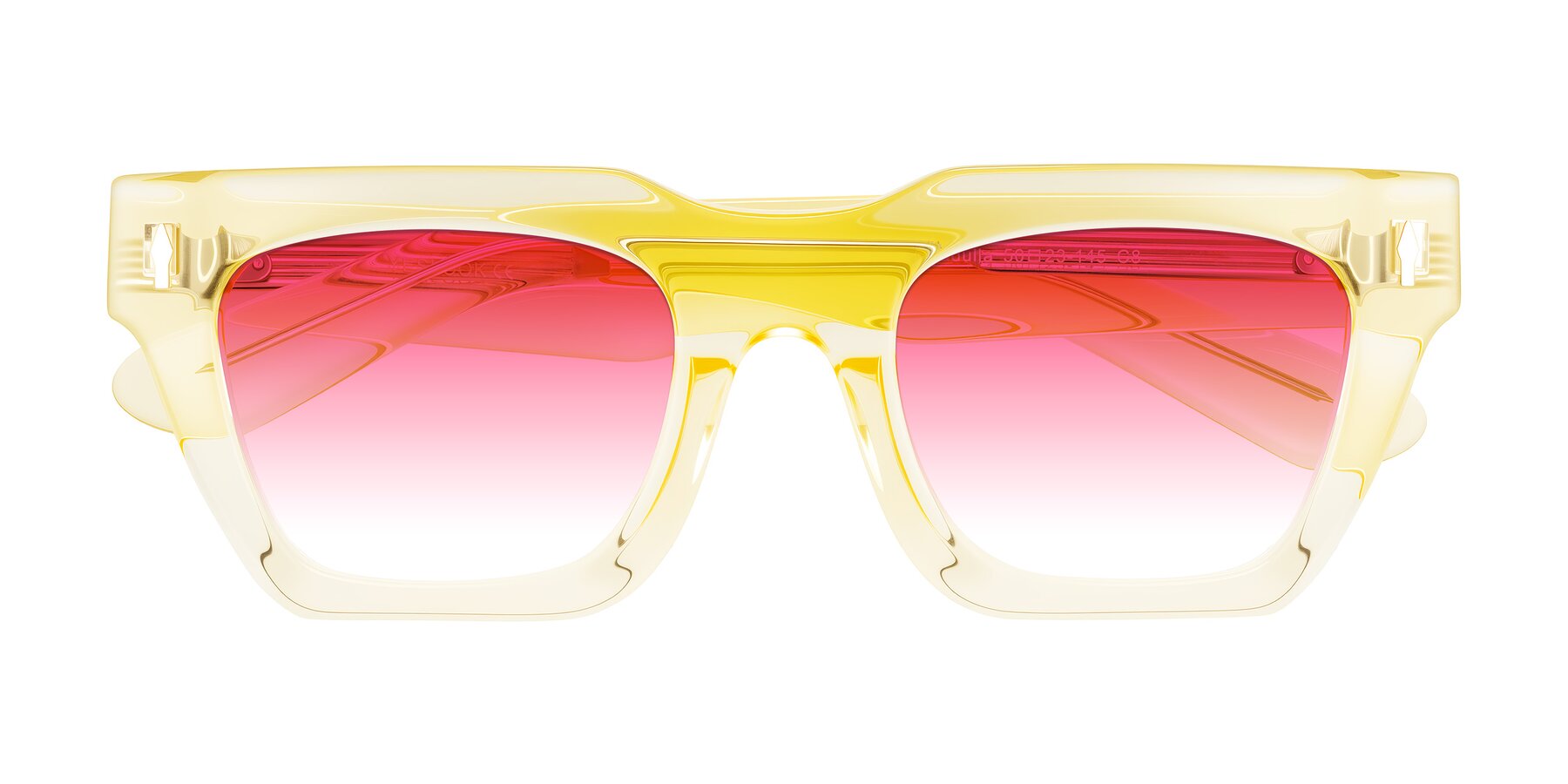 Folded Front of Padulla in Champagne with Pink Gradient Lenses