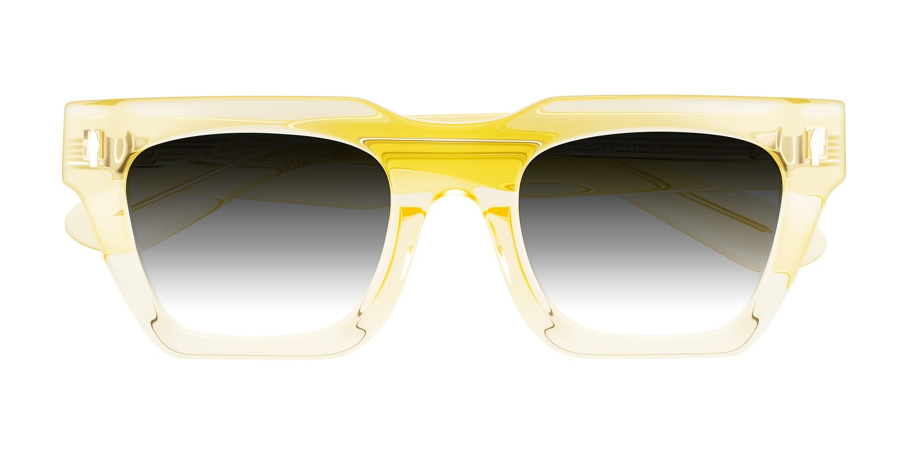 Folded Front of Padulla in Champagne with Gray Gradient Lenses