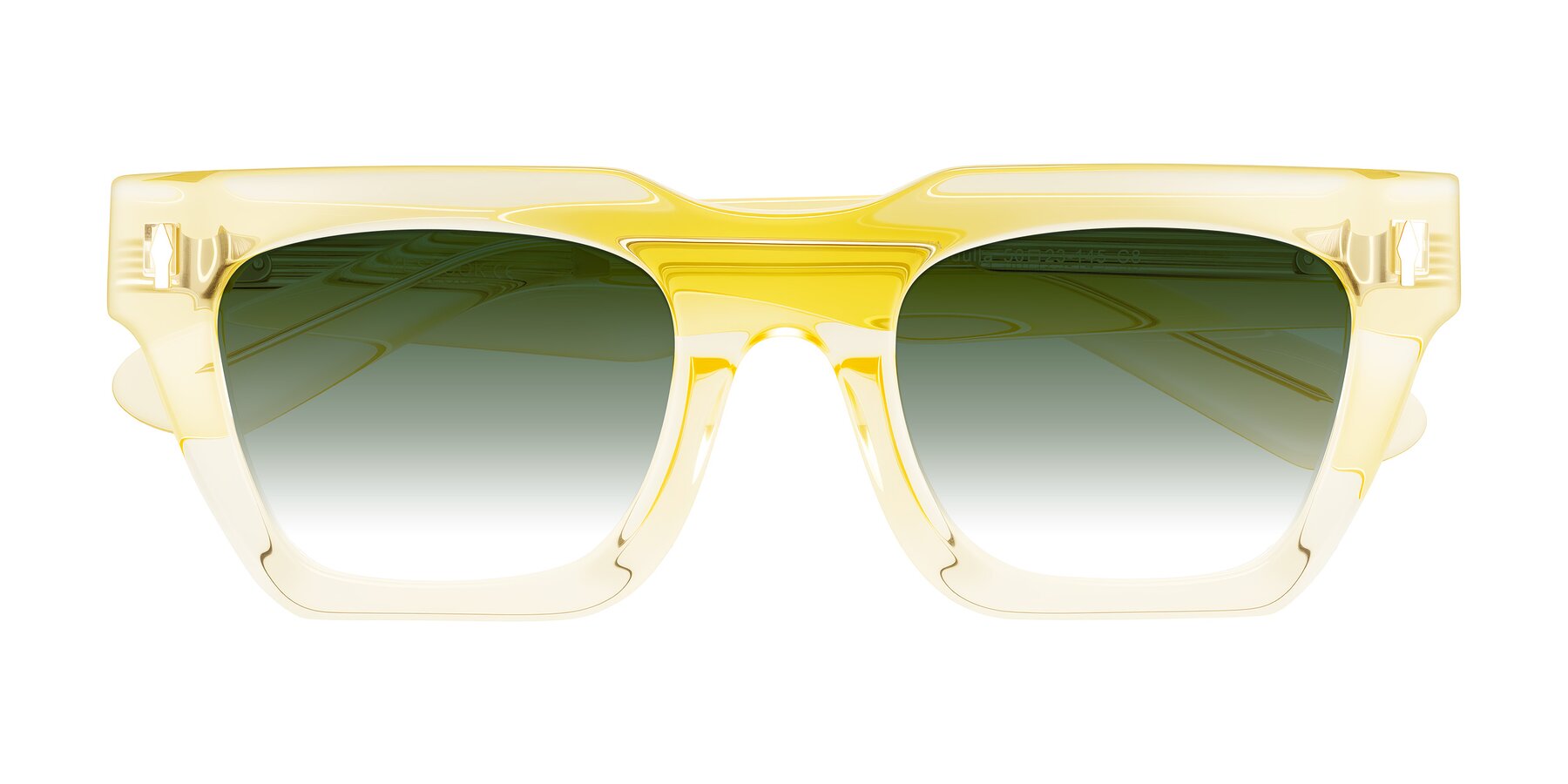 Folded Front of Padulla in Champagne with Green Gradient Lenses