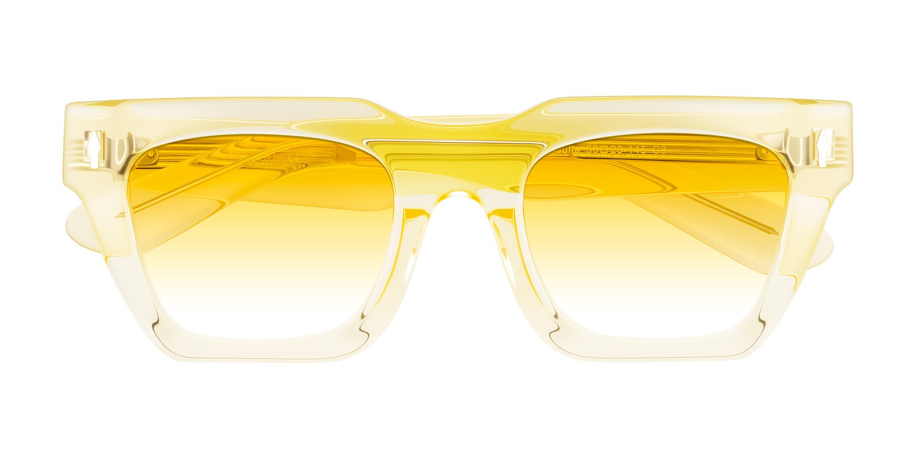 Folded Front of Padulla in Champagne with Yellow Gradient Lenses