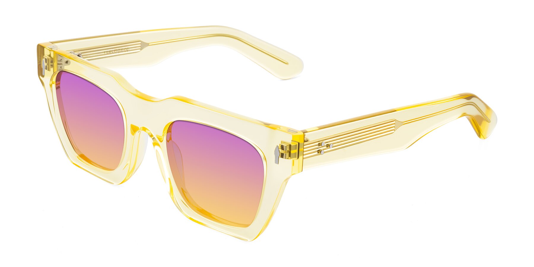 Angle of Padulla in Champagne with Purple / Yellow Gradient Lenses
