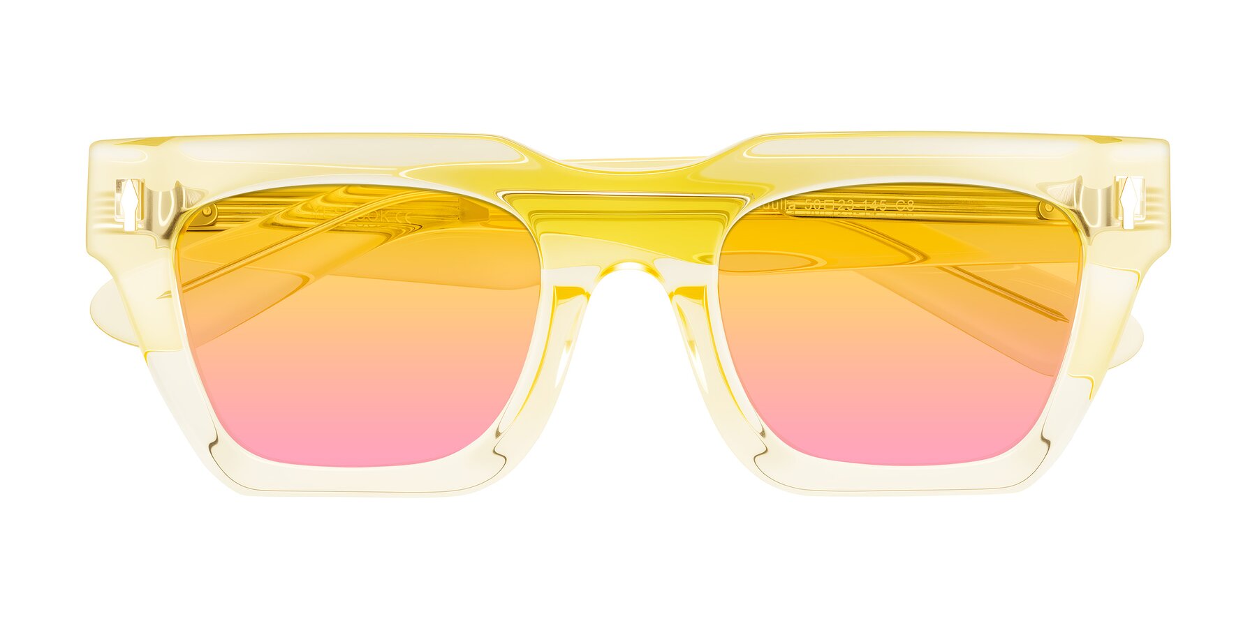 Folded Front of Padulla in Champagne with Yellow / Pink Gradient Lenses